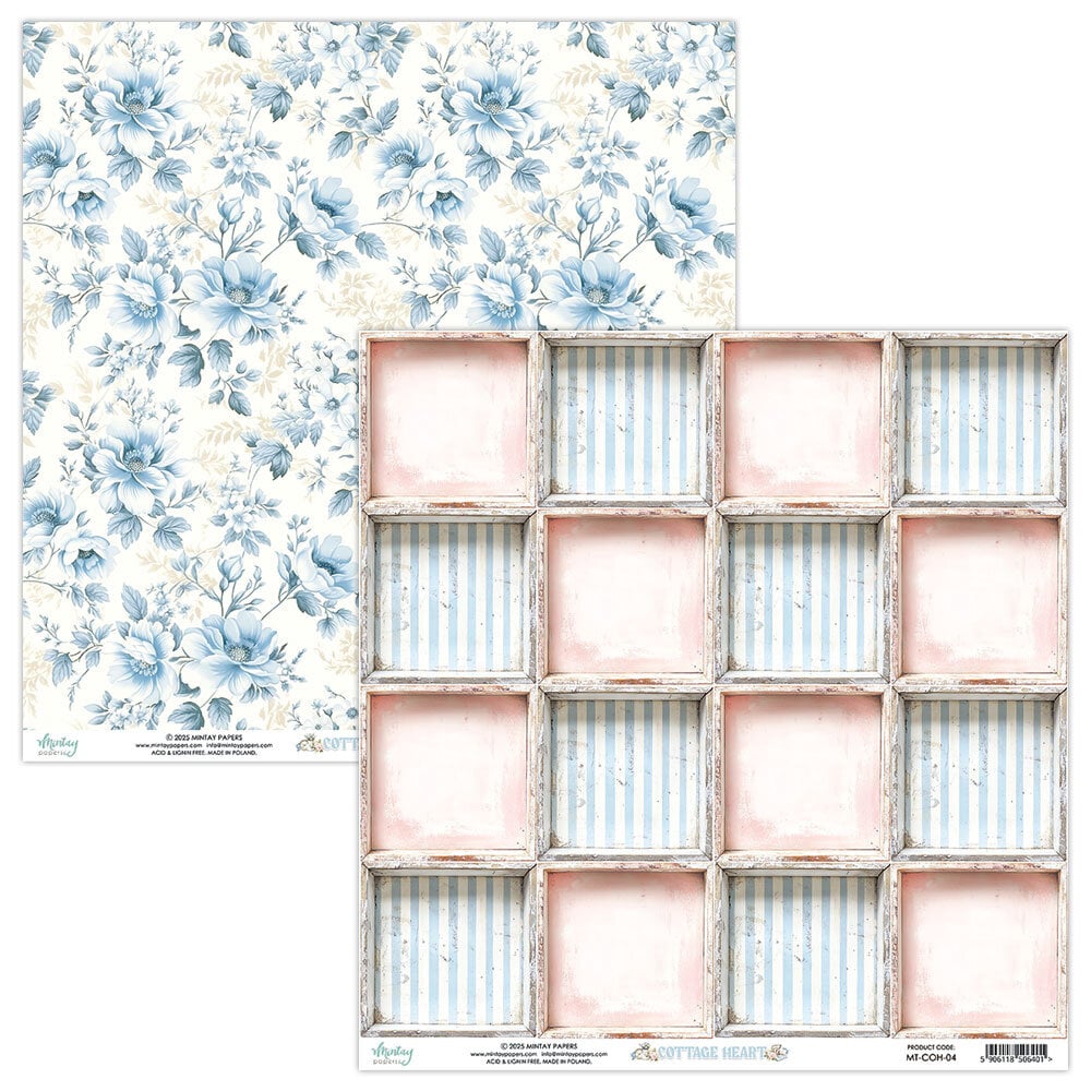 Mintay Cottage Heart – Set Carte Scrapbooking 12×12″, 12 fogli - immagine 5
