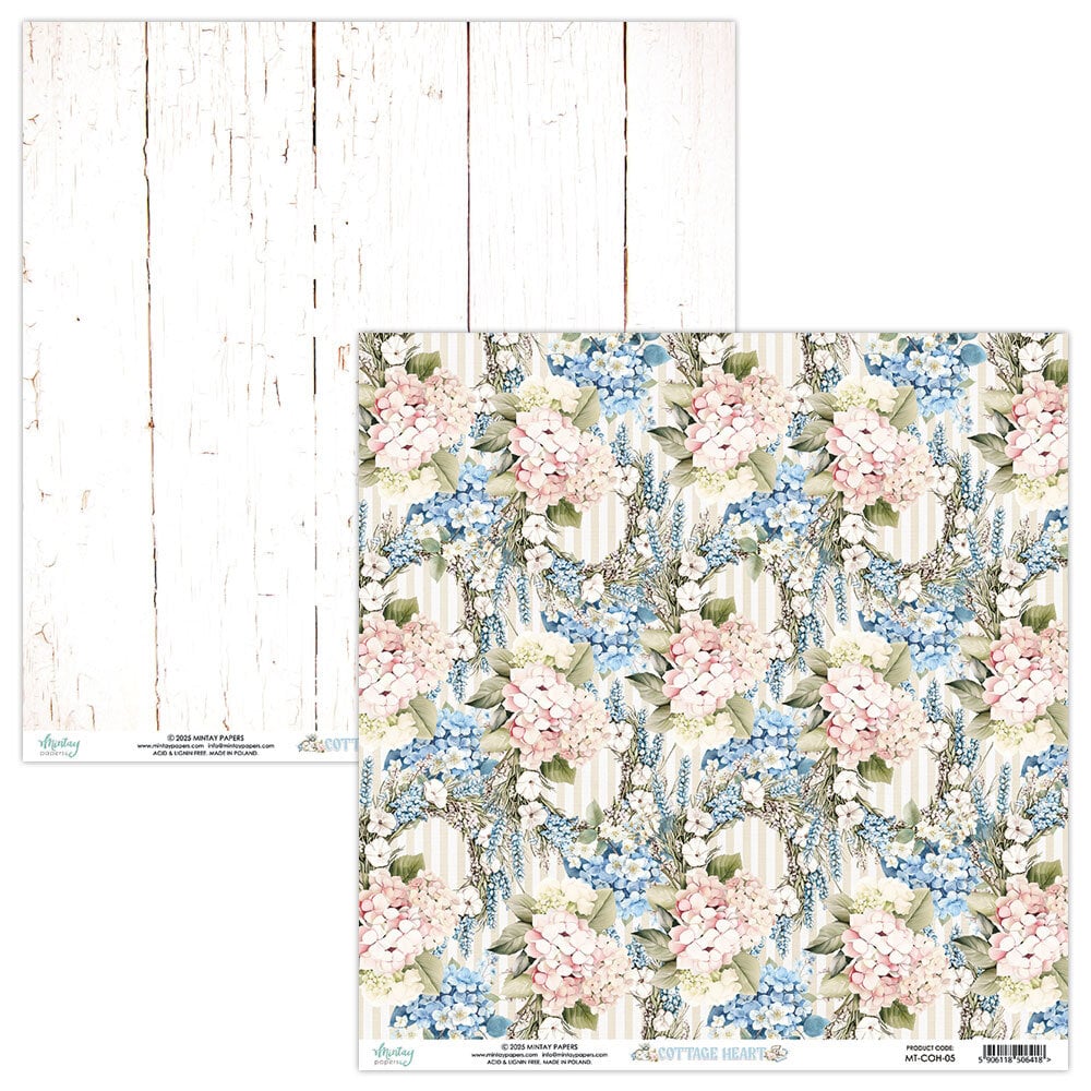 Mintay Cottage Heart – Set Carte Scrapbooking 12×12″, 12 fogli - immagine 6