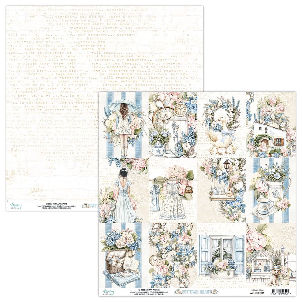 Mintay Cottage Heart – Paper Pad 8×8″, 24 fogli - immagine 7