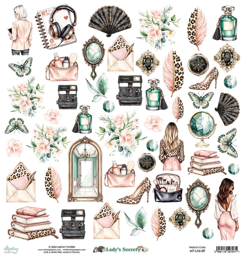 Mintay Lady's Secret – Elementi da ritagliare 12×12″ - immagine 2