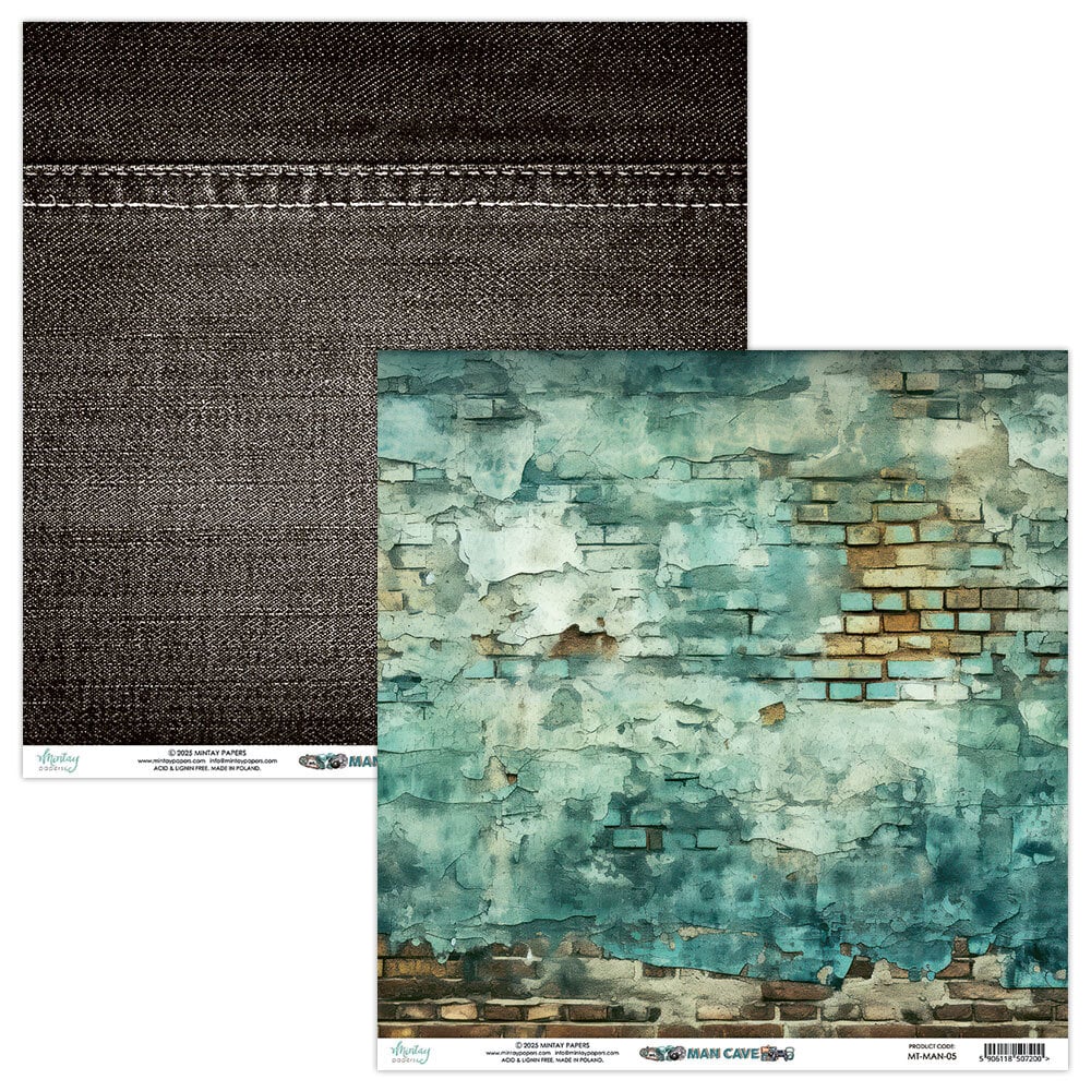 Mintay Man Cave – Set Carte Scrapbooking 12×12″, 12 fogli - immagine 6