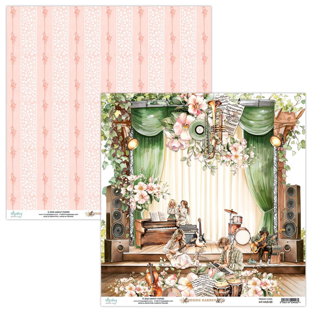 Mintay Music Garden – Paper Pad 8×8″, 24 fogli - immagine 3