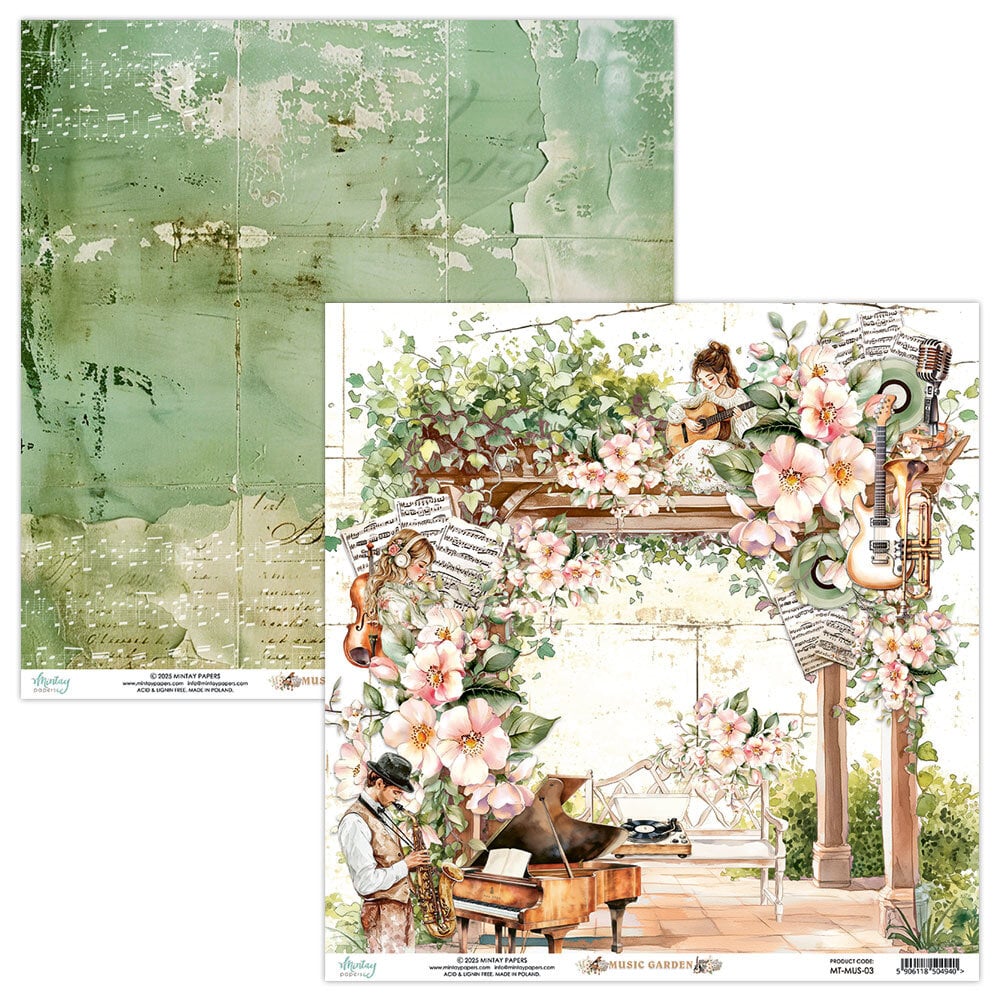 Mintay Music Garden – Paper Pad 8×8″, 24 fogli - immagine 4