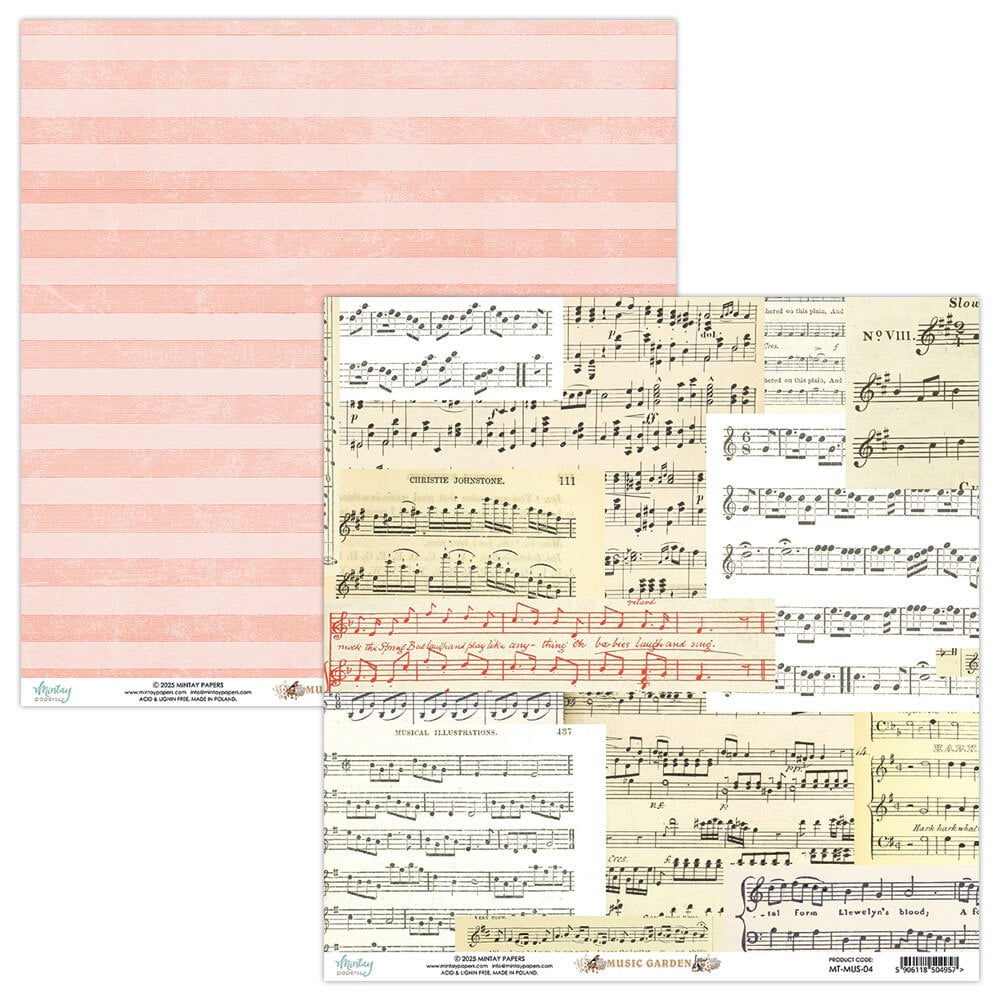Mintay Music Garden – Paper Pad 8×8″, 24 fogli - immagine 5