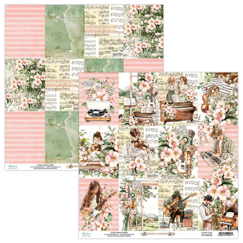 Mintay Music Garden – Paper Pad 8×8″, 24 fogli - immagine 7