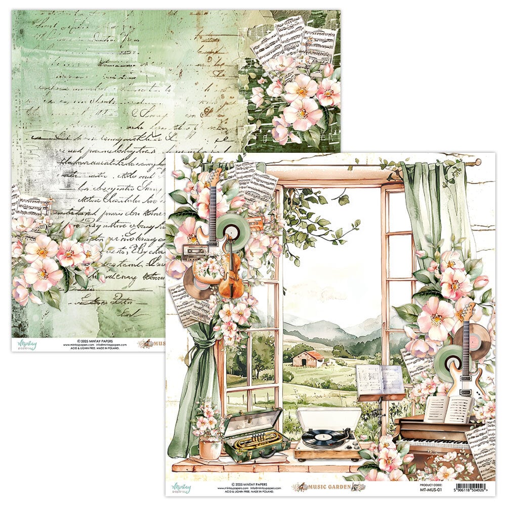 Mintay Music Garden – Paper Pad 8×8″, 24 fogli - immagine 2