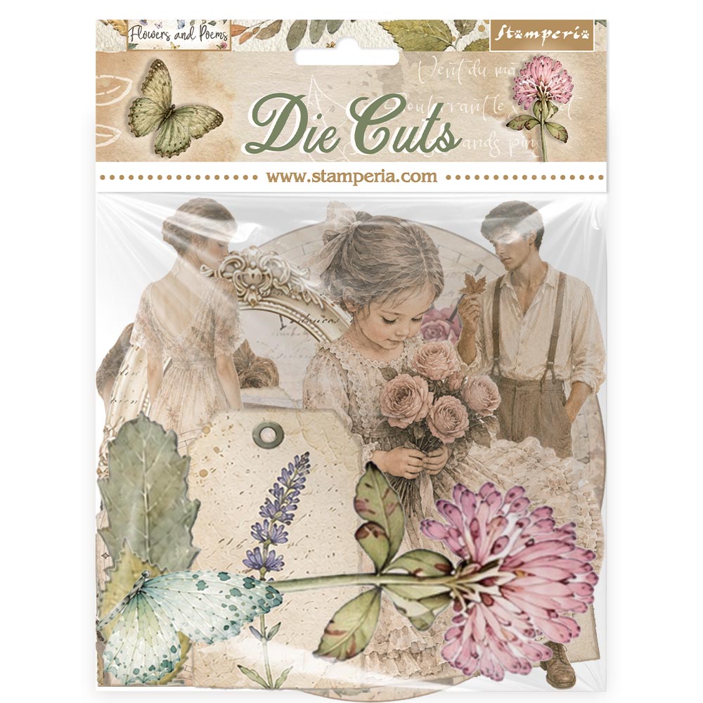 Stamperia – Die cuts assortite Flowers and Poems