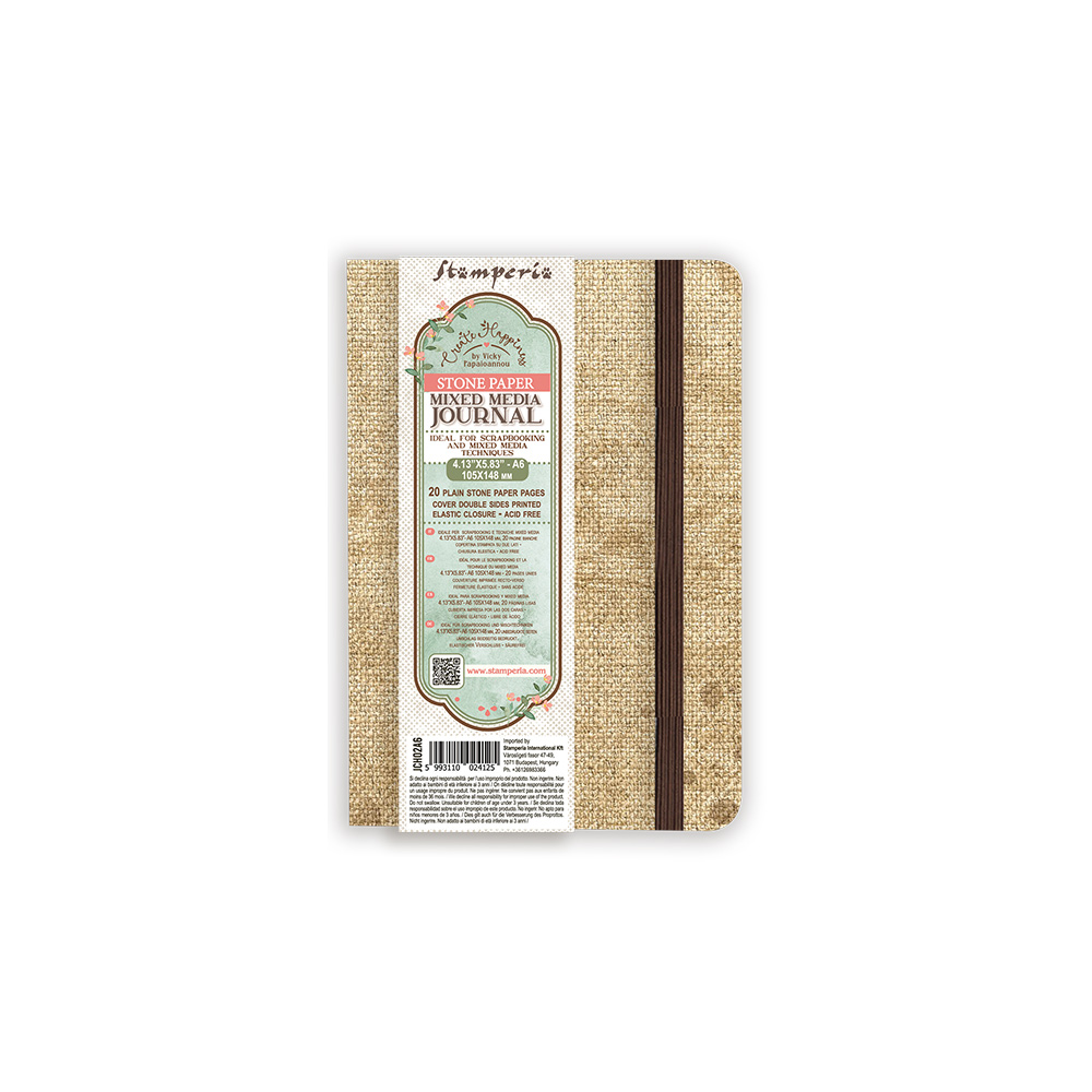 Stamperia – Create Happiness – Journal Mixed Media in Stone Paper A6