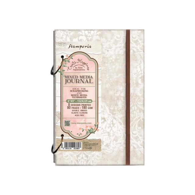 Stamperia – Create Happiness Ring Journal cm 15,2x29,9 (6"x9")