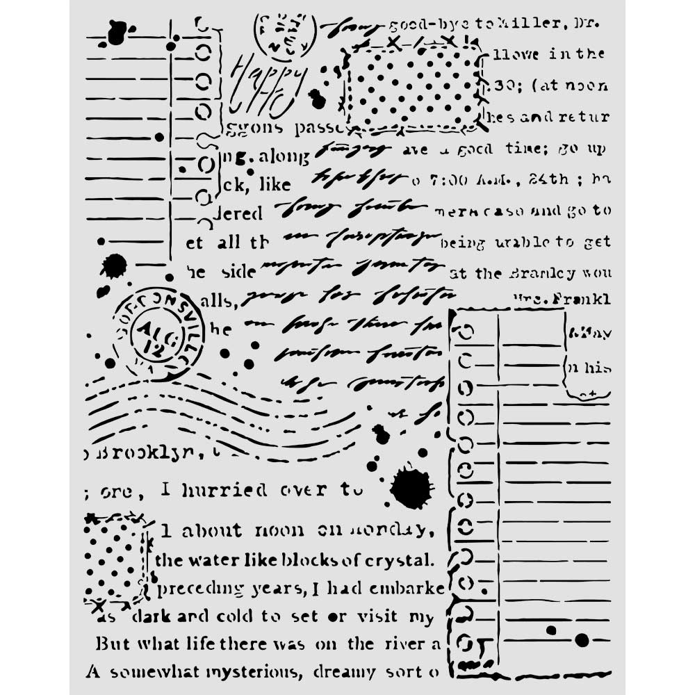 Stamperia – Stencil spesso cm 20X25 Cozy Family lettere