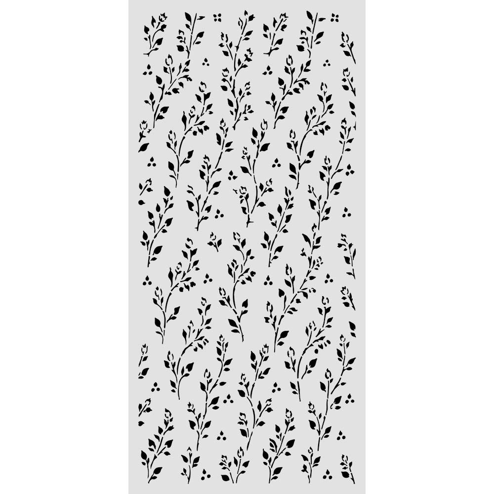 Stamperia – Stencil spesso cm 12X25 Cozy Family rametti