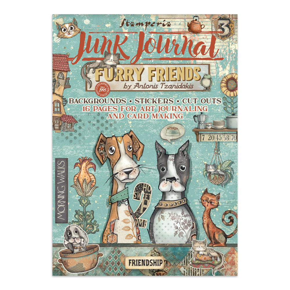 Stamperia – Junk Journal – adesivi, ritagli e sfondi - Furry Friends