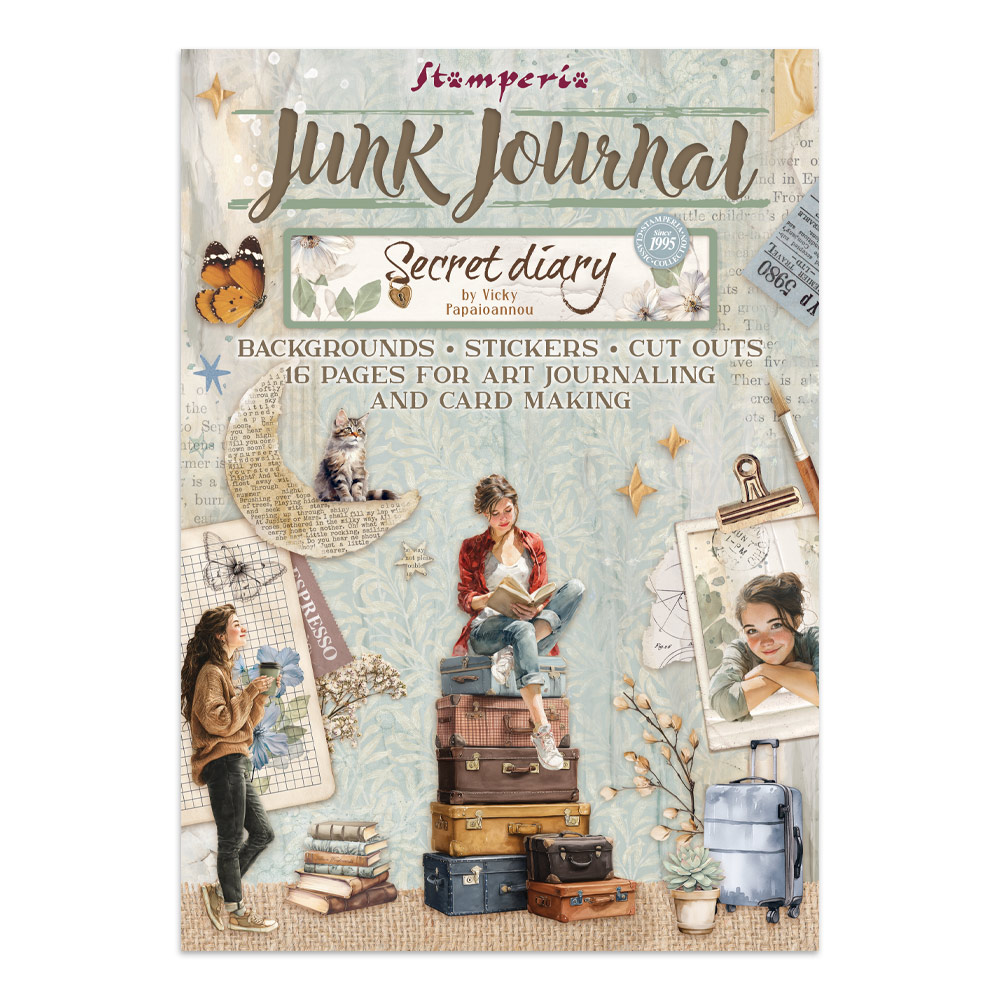 Stamperia – Junk Journal – adesivi, ritagli e sfondi - Secret Diary
