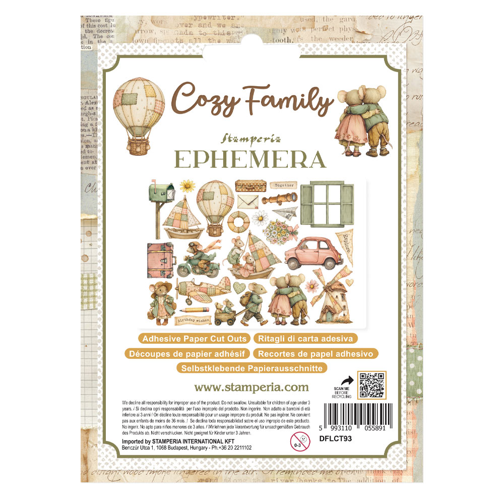 Stamperia – Ephemera - Cozy Family - immagine 3
