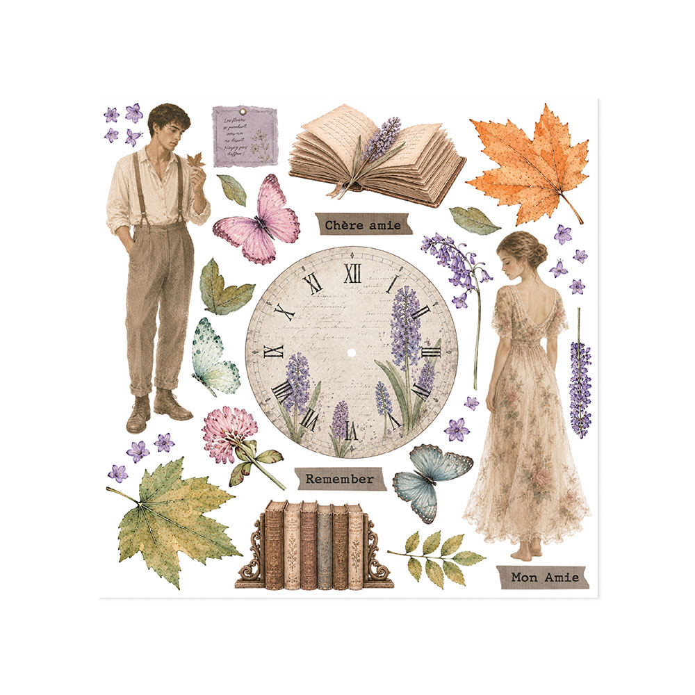 Stamperia – Rub on kit cm 15,5x15,5 - 6 pagine Flowers and Poems - immagine 2