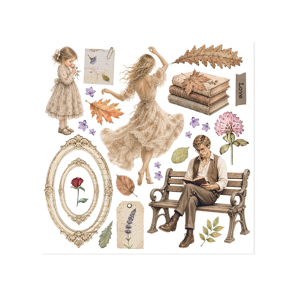 Stamperia – Rub on kit cm 15,5x15,5 - 6 pagine Flowers and Poems - immagine 6