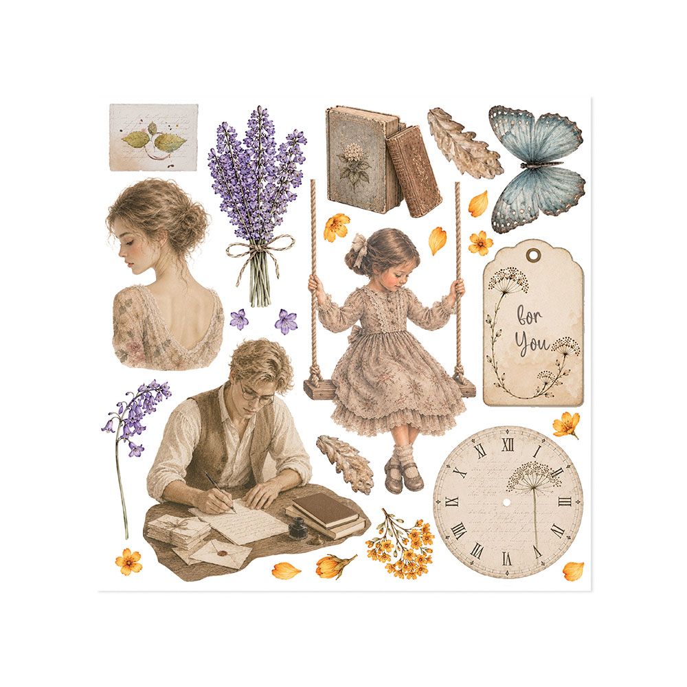 Stamperia – Rub on kit cm 15,5x15,5 - 6 pagine Flowers and Poems - immagine 7