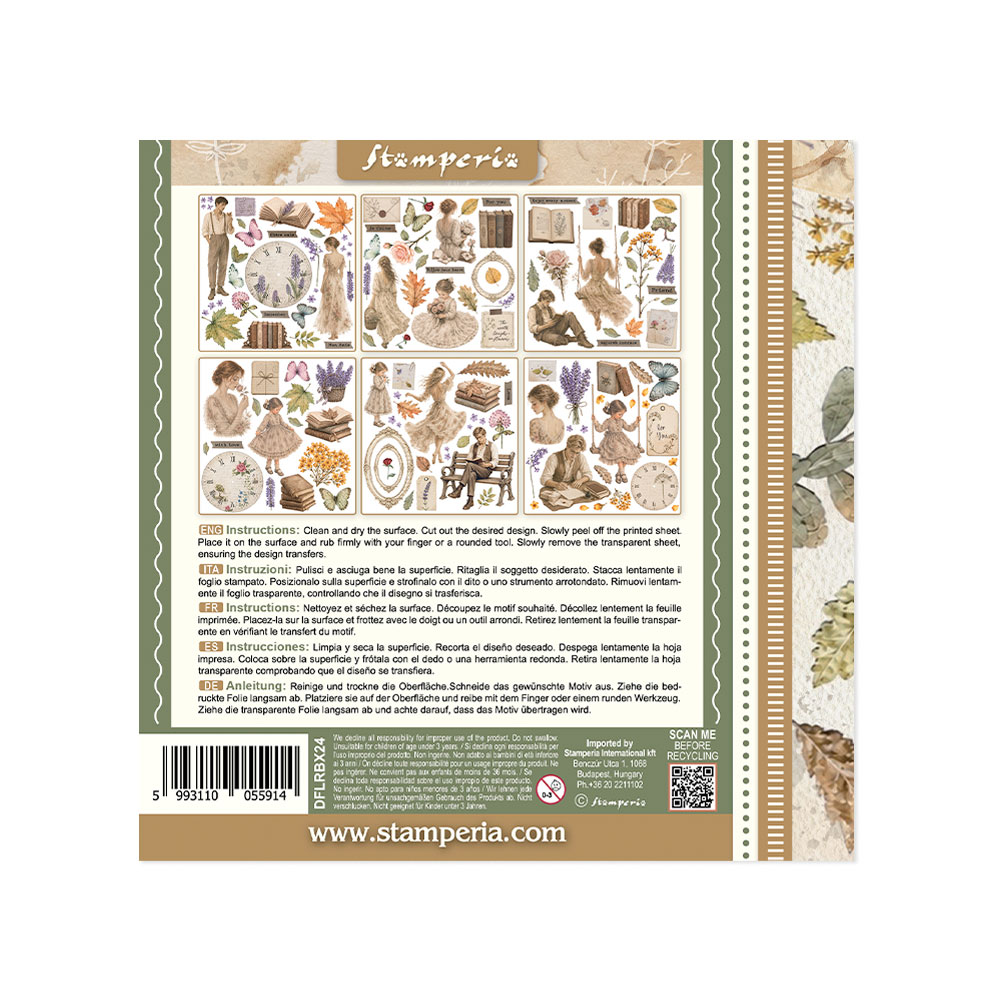 Stamperia – Rub on kit cm 15,5x15,5 - 6 pagine Flowers and Poems - immagine 8
