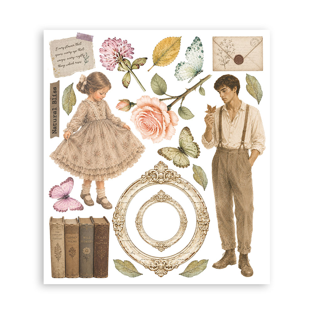 Stamperia – Set Rub-on 20,5 × 23 cm - Flowers and Poems - immagine 3