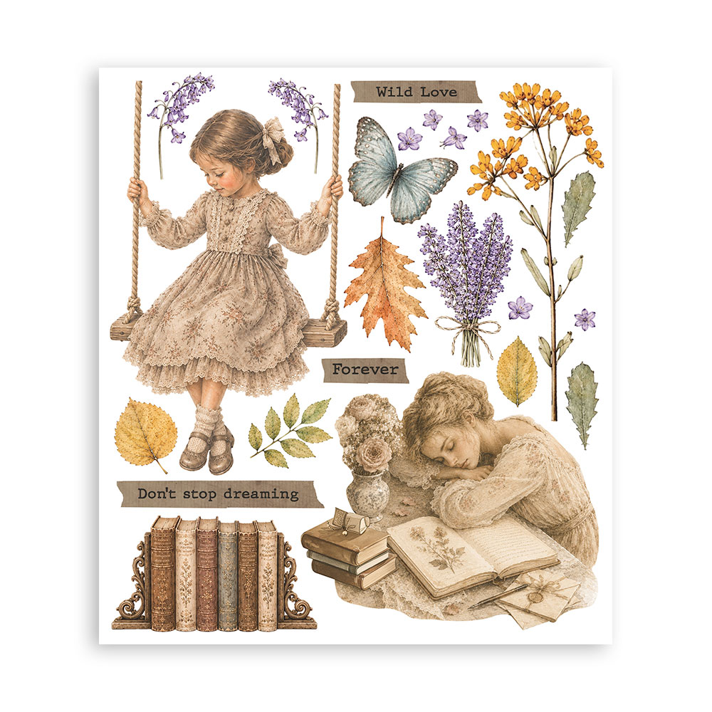 Stamperia – Set Rub-on 20,5 × 23 cm - Flowers and Poems - immagine 4