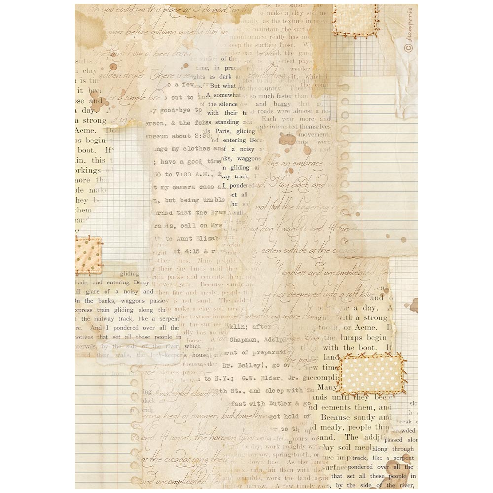 Stamperia – Set di 6 carte di riso A4 - Cozy Family - immagine 7