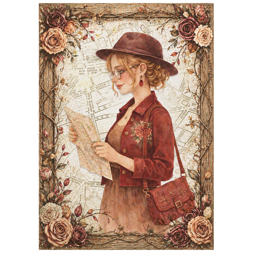 Stamperia – Set di 8 carte di riso A6 Our Way - immagine 3