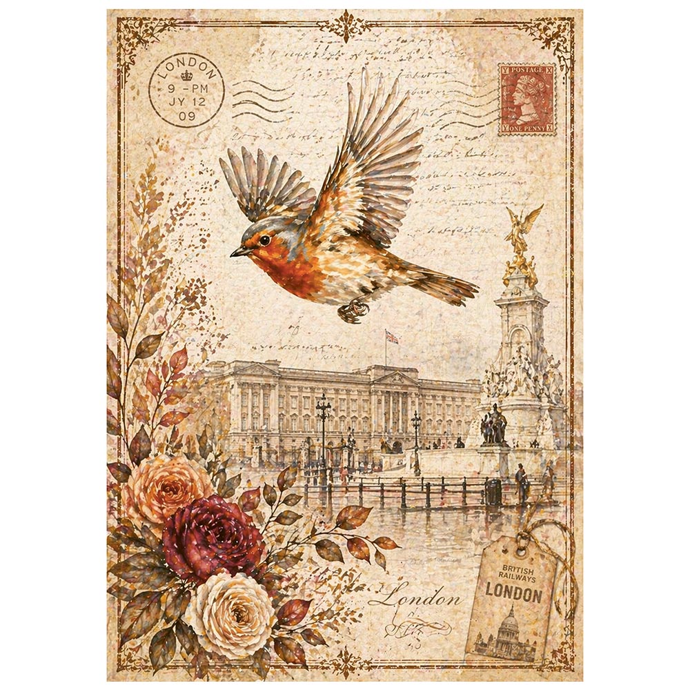 Stamperia – Set di 8 carte di riso A6 Our Way - immagine 4