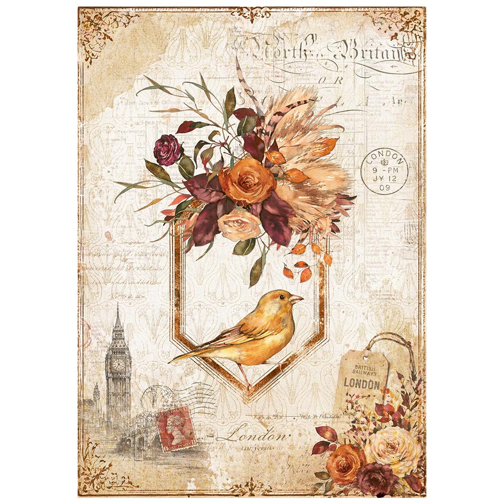 Stamperia – Set di 8 carte di riso A6 Our Way - immagine 8