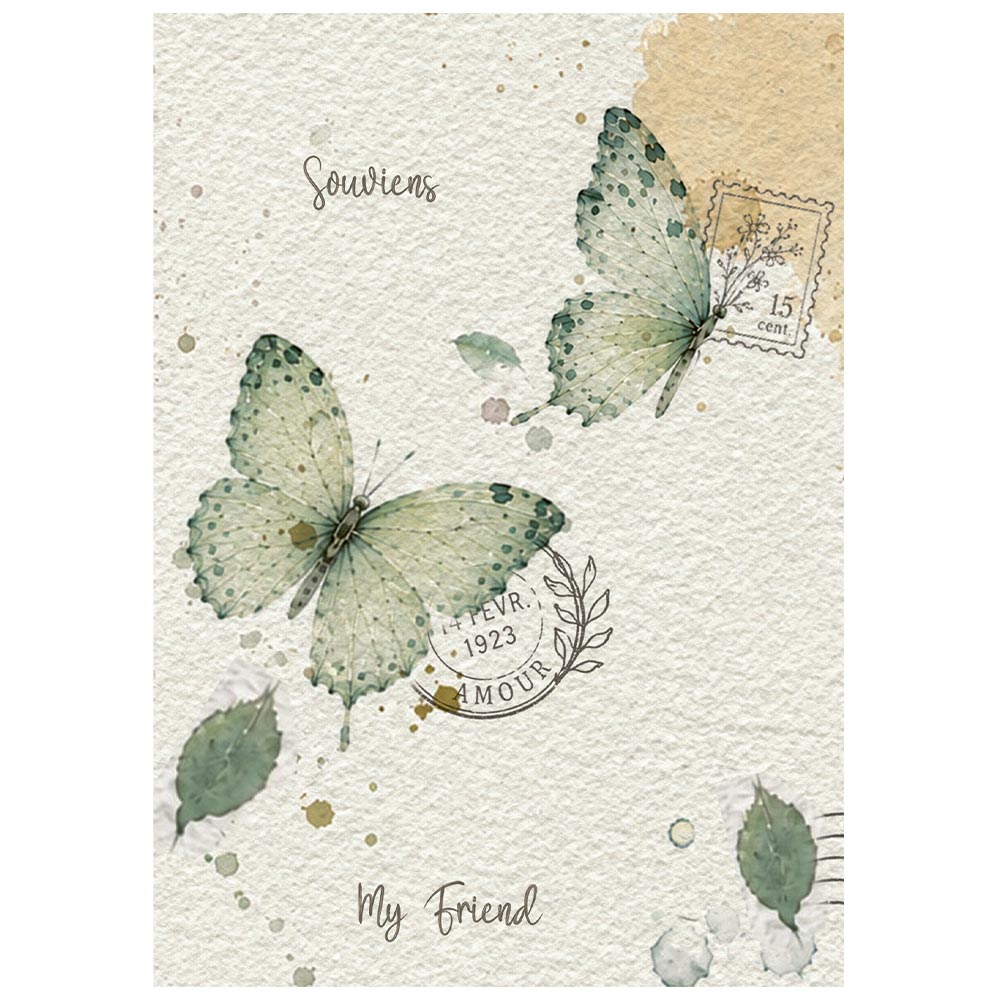 Stamperia – Set di 8 carte di riso A6 Flowers and Poems - immagine 2