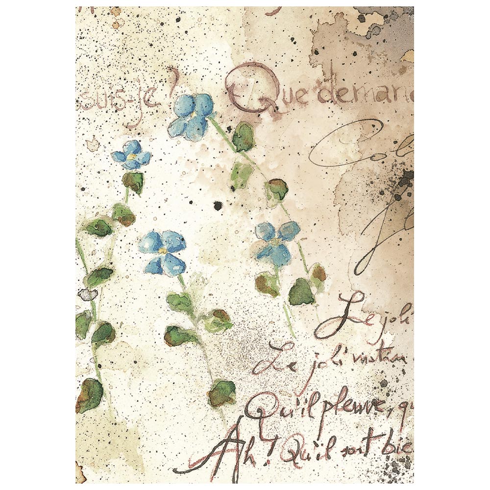 Stamperia – Set di 8 carte di riso A6 Flowers and Poems - immagine 3