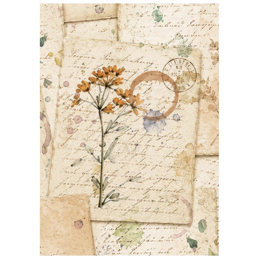 Stamperia – Set di 8 carte di riso A6 Flowers and Poems - immagine 5