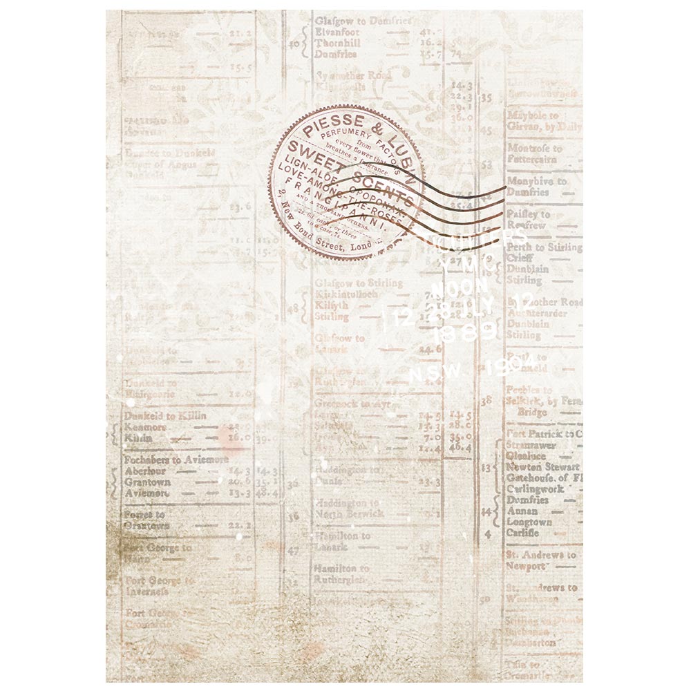 Stamperia – Set di 8 carte di riso A6 – sfondi Our Way - immagine 7
