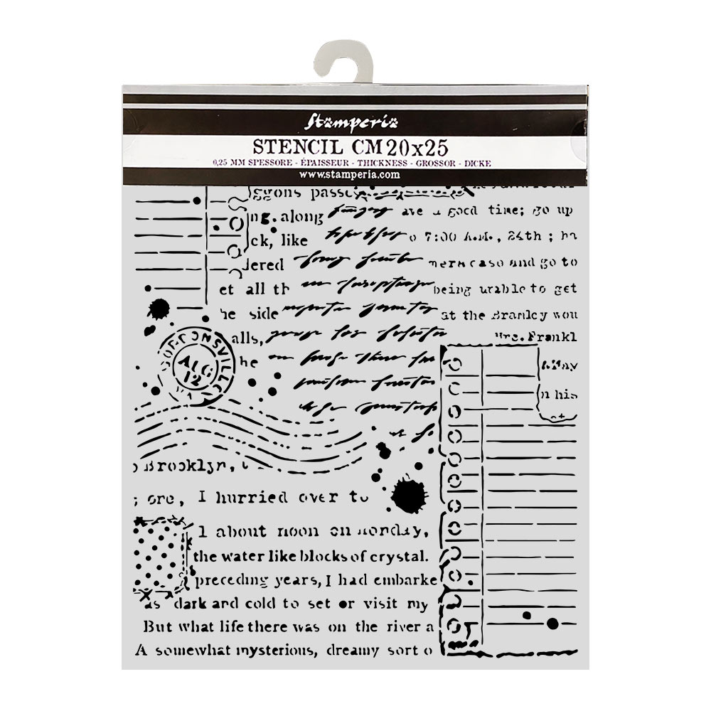 Stamperia – Stencil spesso cm 20X25 Cozy Family lettere - immagine 2