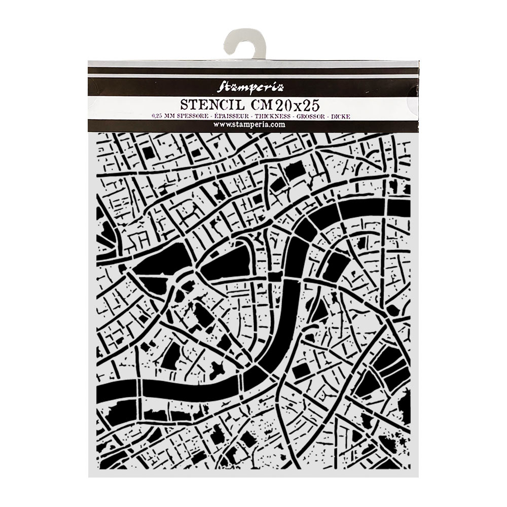 Stamperia – Stencil spesso cm 20X25 Our Way mappa - immagine 2