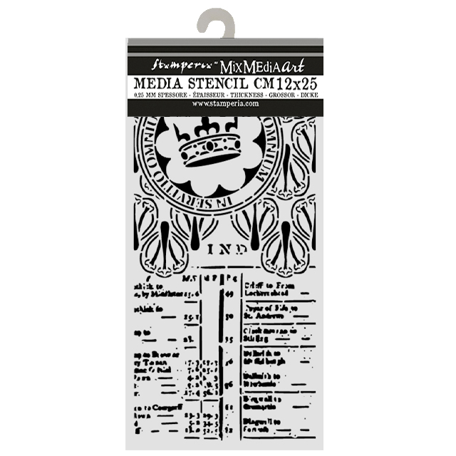 Stamperia – Stencil spesso cm 12X25 Our Way corona - immagine 2