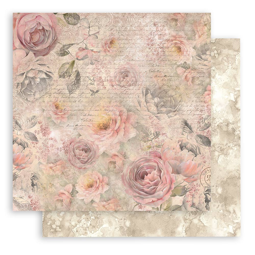 Stamperia – Blocco scrapbooking 30,5 × 30,5 cm – 10 fogli fronte-retro - Shabby Rose - immagine 3