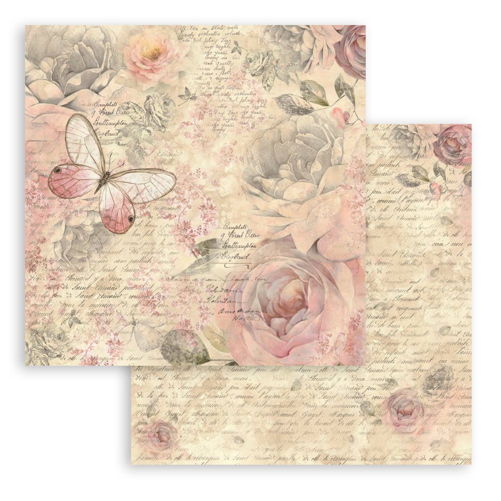 Stamperia – Blocco scrapbooking 30,5 × 30,5 cm – 10 fogli fronte-retro - Shabby Rose - immagine 6
