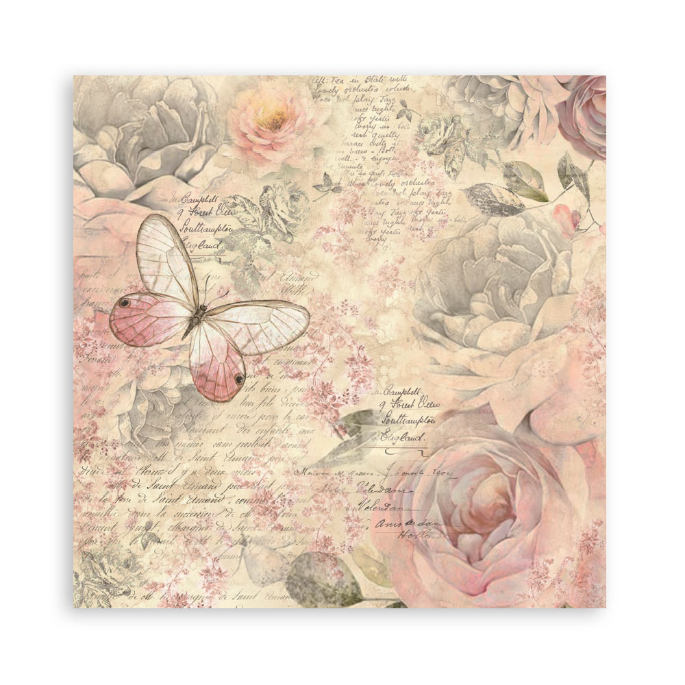 Stamperia – Blocco scrapbooking 30,5 × 30,5 cm – 10 fogli fronte-retro - Shabby Rose - immagine 7