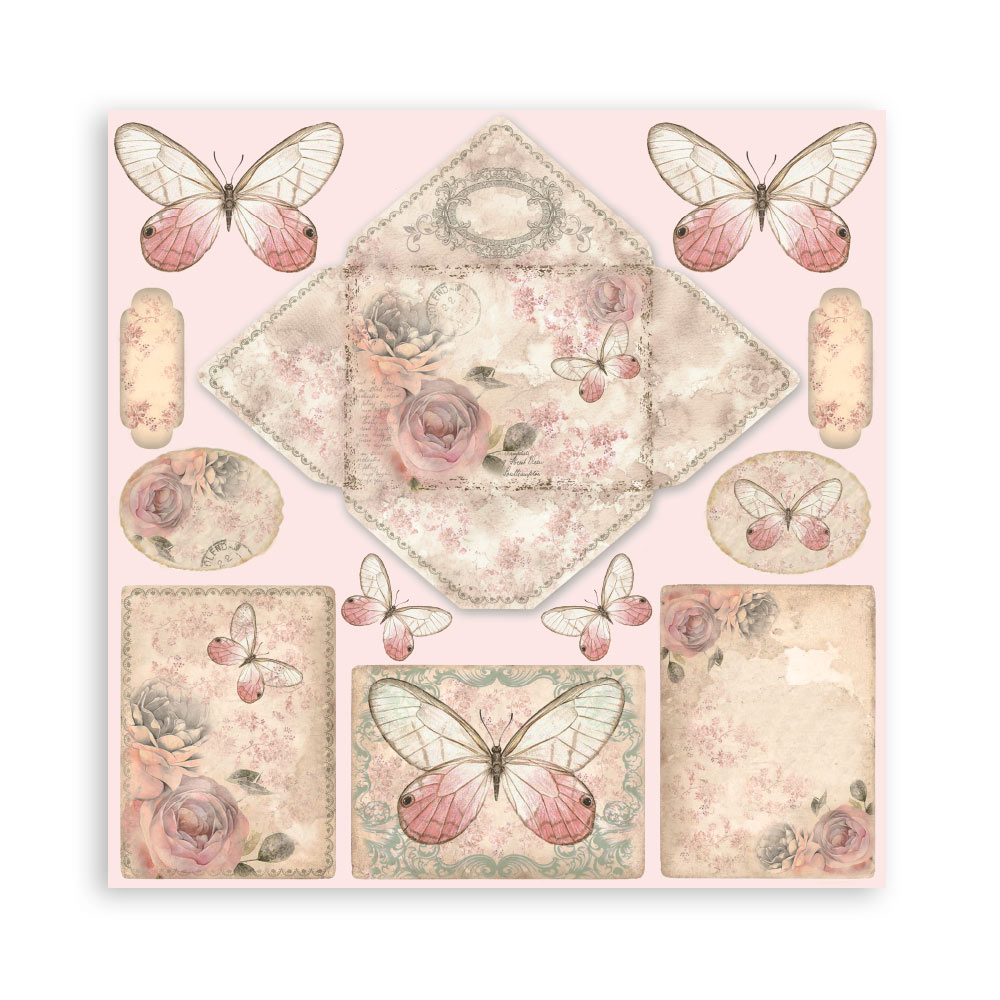 Stamperia – Blocco scrapbooking 30,5 × 30,5 cm – 10 fogli fronte-retro - Shabby Rose - immagine 10