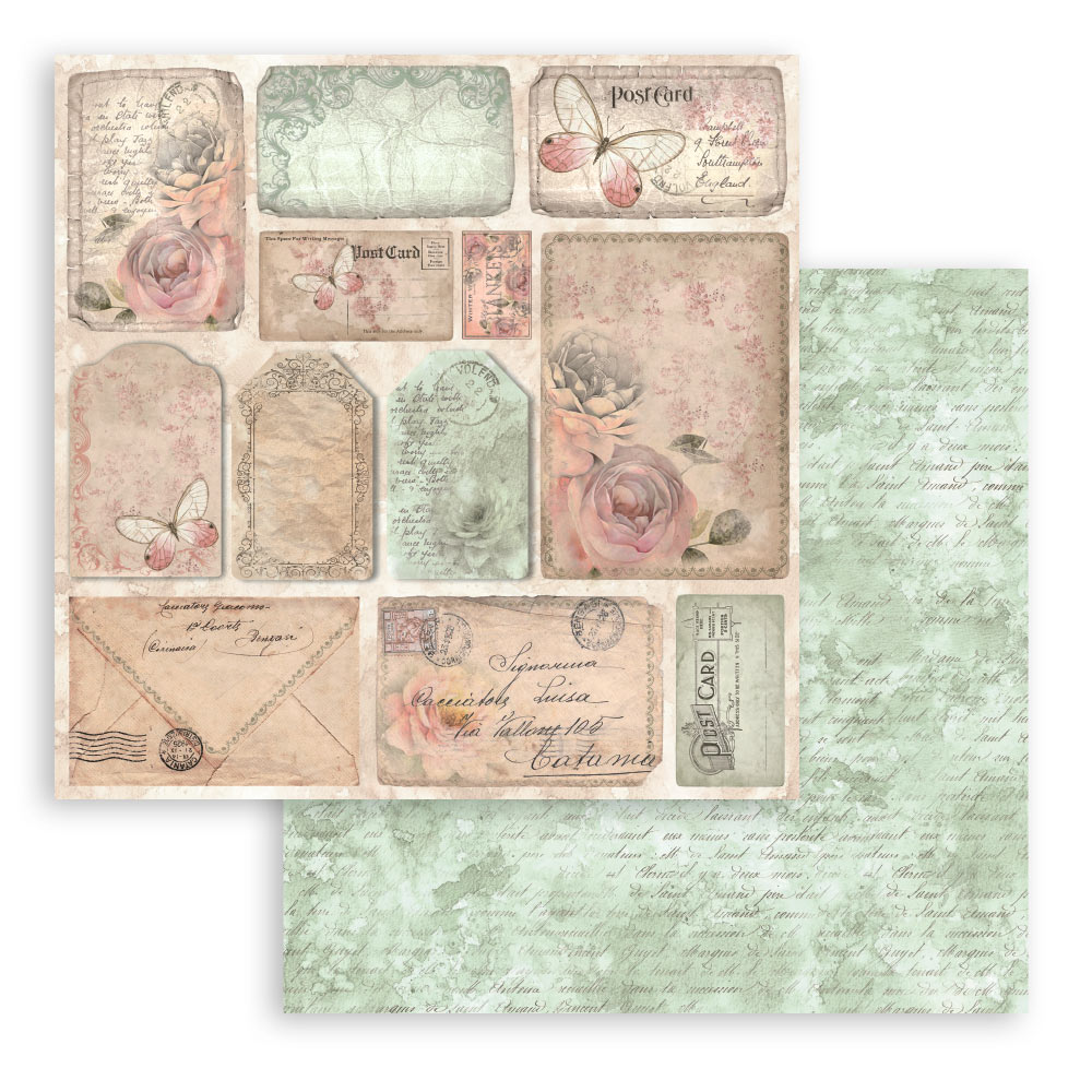 Stamperia – Blocco scrapbooking 30,5 × 30,5 cm – 10 fogli fronte-retro - Shabby Rose - immagine 12