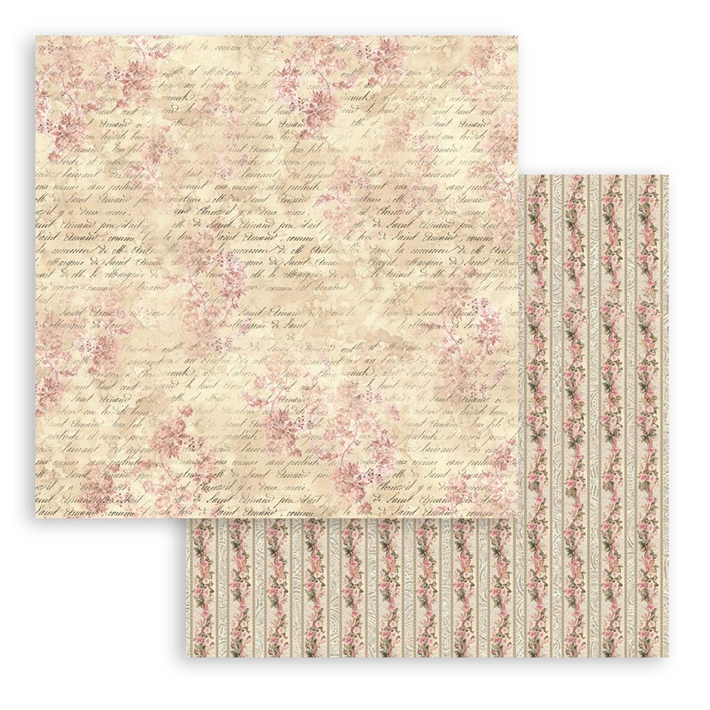 Stamperia – Blocco scrapbooking 30,5 × 30,5 cm – 10 fogli fronte-retro - Shabby Rose - immagine 18