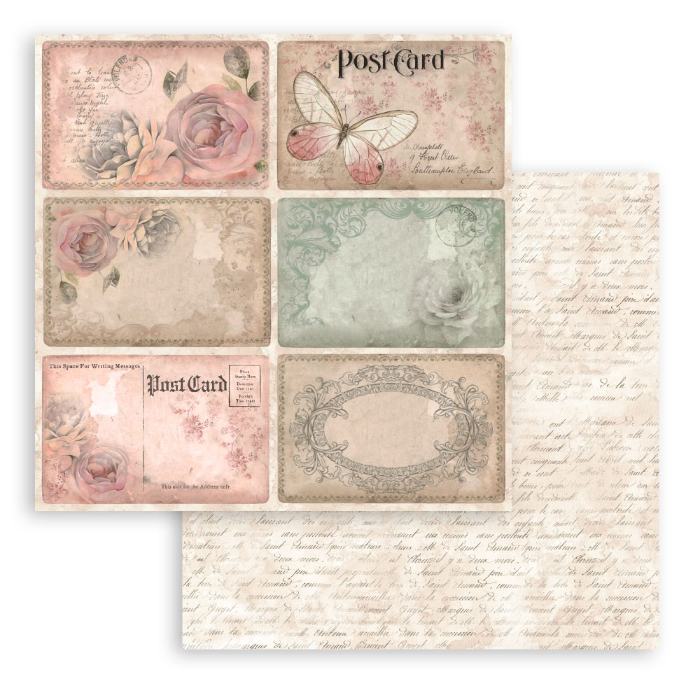 Stamperia – Blocco scrapbooking 30,5 × 30,5 cm – 10 fogli fronte-retro - Shabby Rose - immagine 21