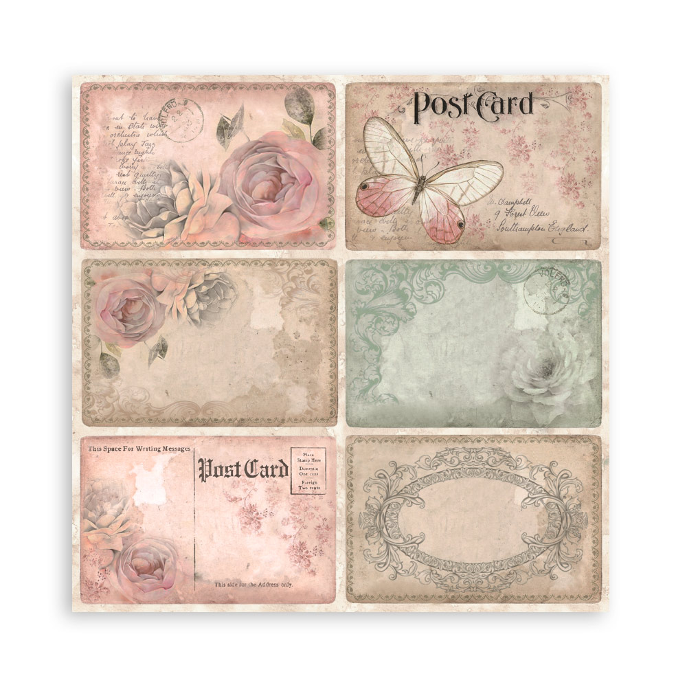 Stamperia – Blocco scrapbooking 30,5 × 30,5 cm – 10 fogli fronte-retro - Shabby Rose - immagine 22