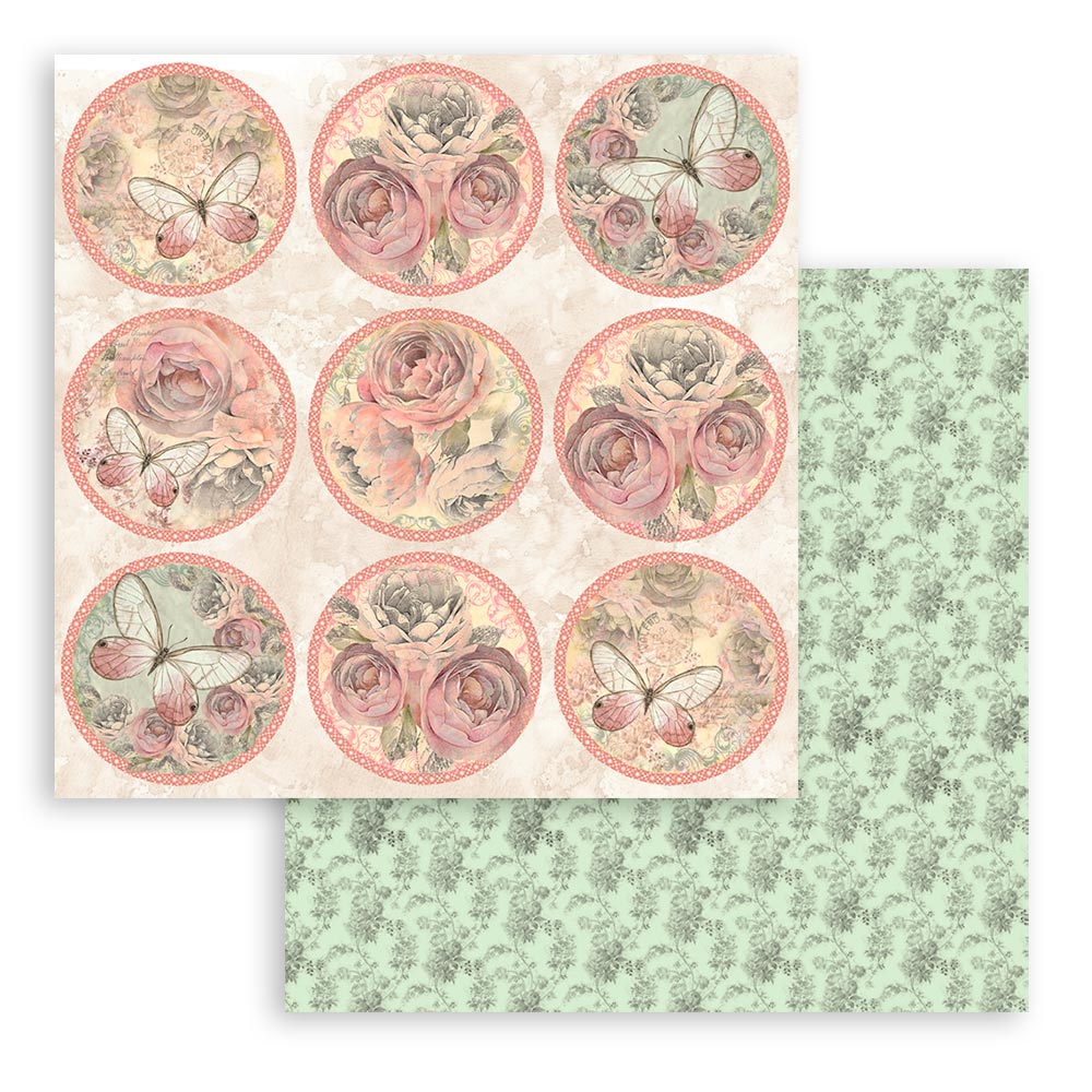 Stamperia – Blocco scrapbooking 30,5 × 30,5 cm – 10 fogli fronte-retro - Shabby Rose - immagine 24