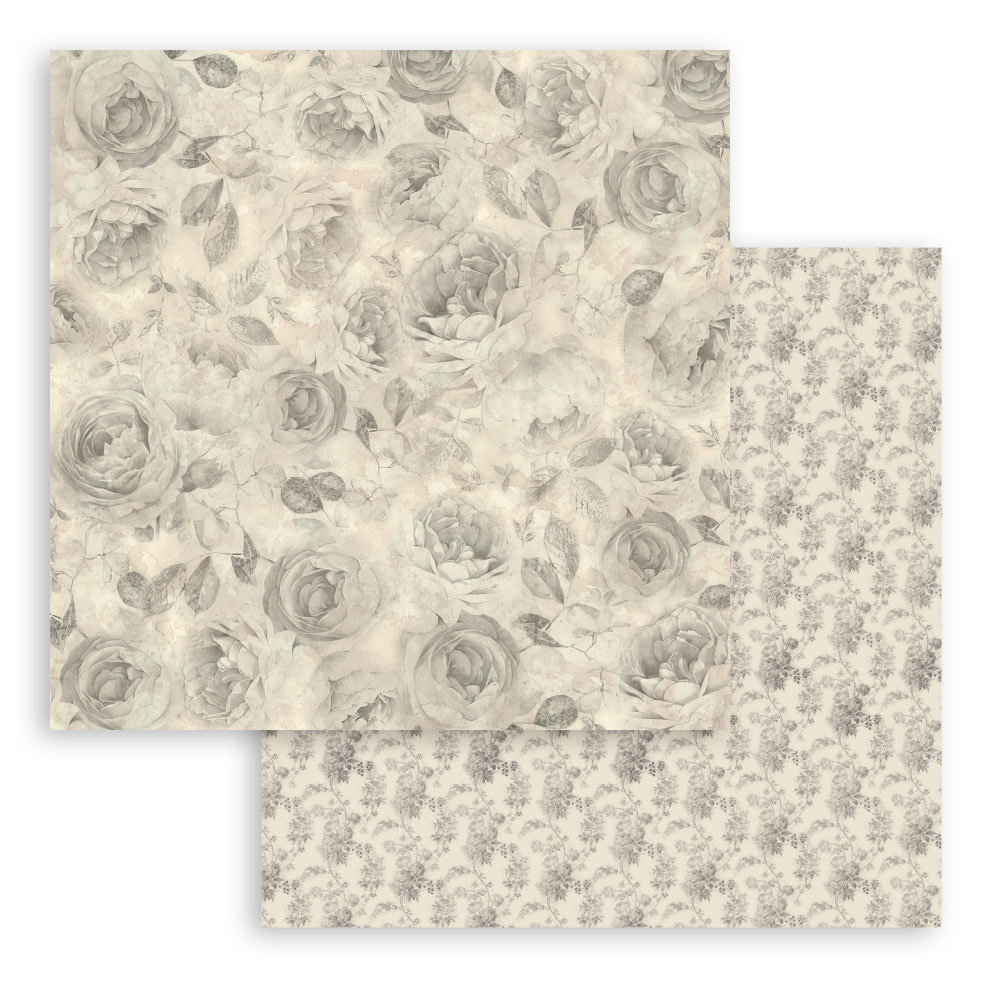Stamperia – Blocco scrapbooking 30,5 × 30,5 cm – 10 fogli fronte-retro - Shabby Rose - immagine 30