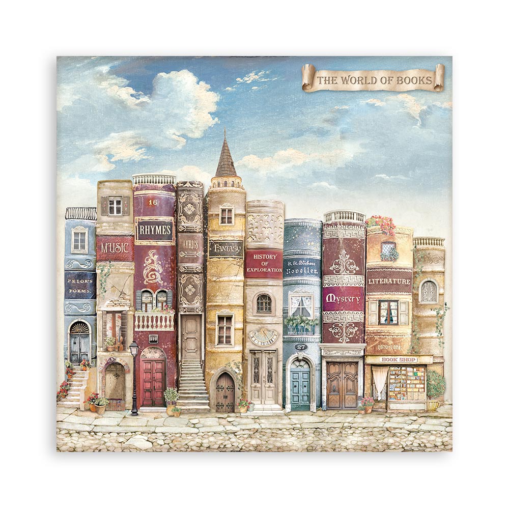 Stamperia – Blocco scrapbooking 30,5 × 30,5 cm – 10 fogli fronte-retro - Vintage Library - immagine 4