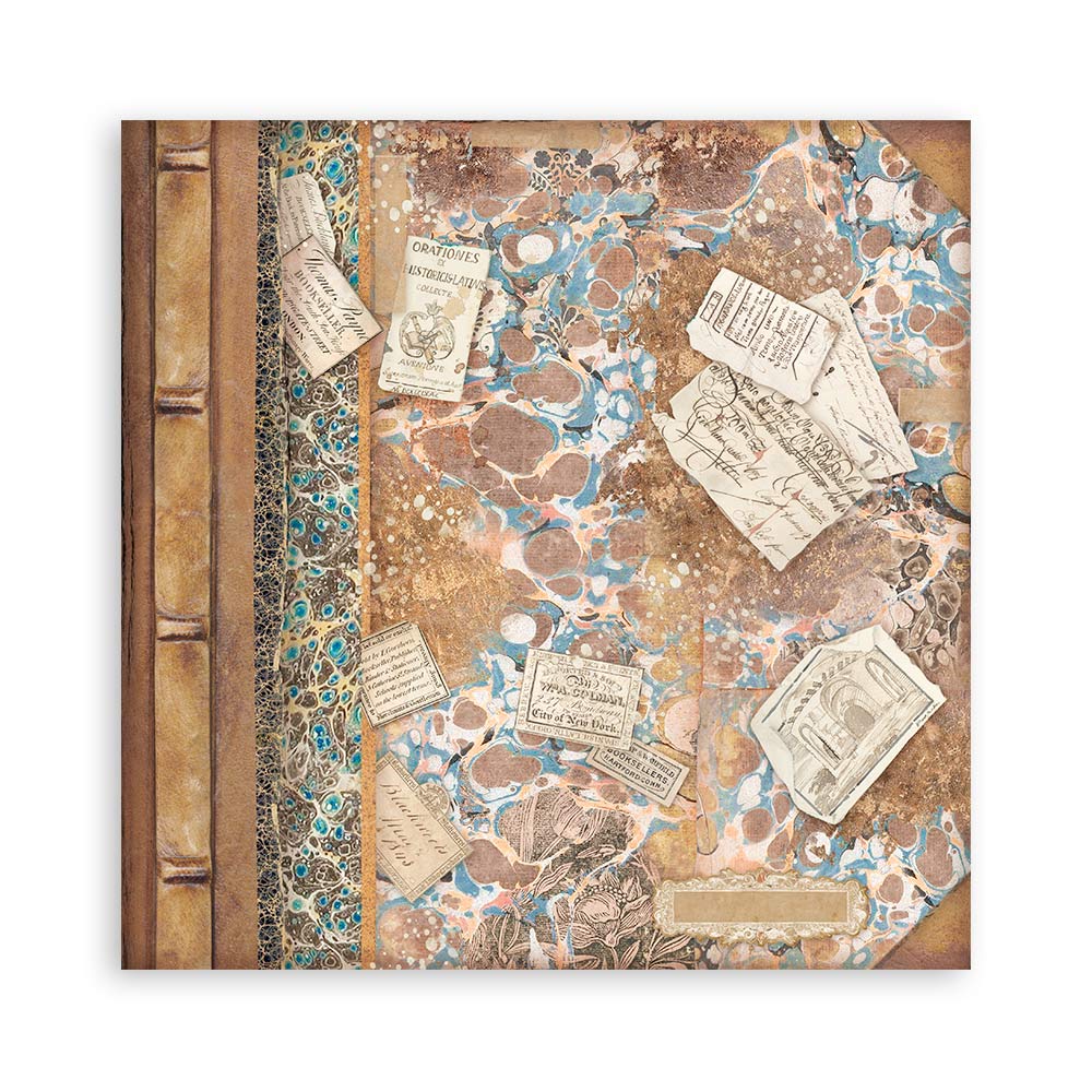 Stamperia – Blocco scrapbooking 30,5 × 30,5 cm – 10 fogli fronte-retro - Vintage Library - immagine 5