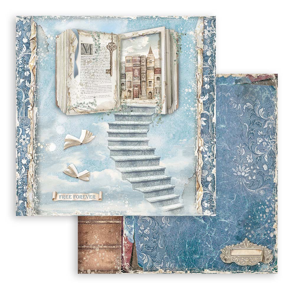 Stamperia – Blocco scrapbooking 30,5 × 30,5 cm – 10 fogli fronte-retro - Vintage Library - immagine 6