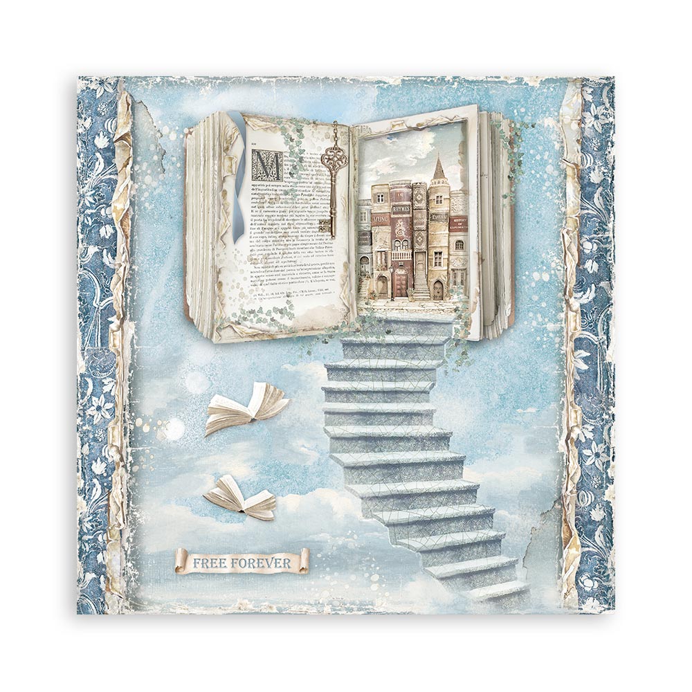 Stamperia – Blocco scrapbooking 30,5 × 30,5 cm – 10 fogli fronte-retro - Vintage Library - immagine 7