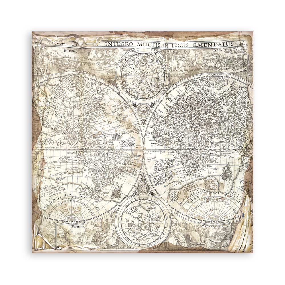 Stamperia – Blocco scrapbooking 30,5 × 30,5 cm – 10 fogli fronte-retro - Vintage Library - immagine 14